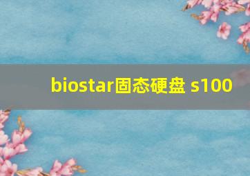 biostar固态硬盘 s100